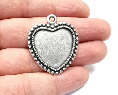 Lunetta ciondolo cuore - ,, resina