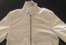 Hermes giacca di pelle uomo, bianco crema taglia XXL EU56, morbida come un guanto, nuova, NP 3.850€