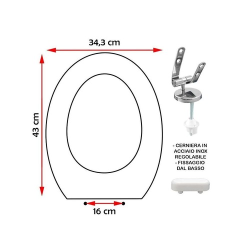 Sedile copriwater compatibile - copriwater,