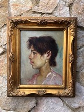 Quadro -Profilo Di Donna- Giovanni Pane dipinto a olio su tela