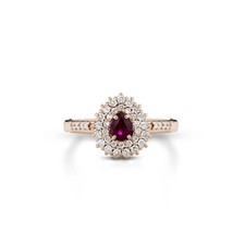 ANELLO GOCCIA IN ORO ROSA 18