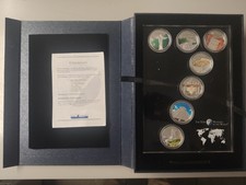 MONGOLIA - 2008 PROOF set di sette monete colorate ufficiali BANK OF MONGOLIA