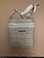 Borsa tracolla Rocco Barocco tela chiara e ecopelle - chiusura con zip - NUOVA