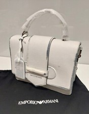 Emporio Armani handbag donna tessuto bianco e pelle con tracolla