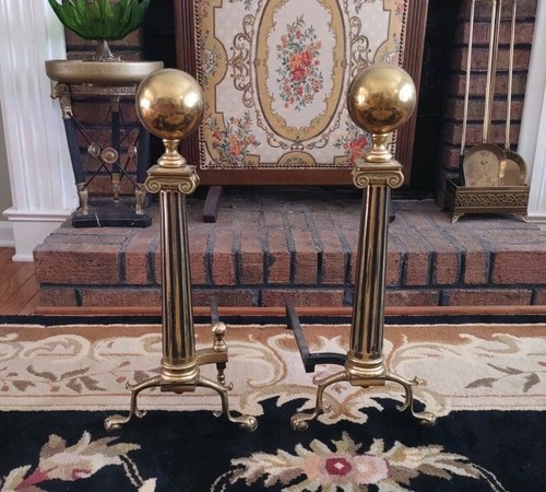 Camino vintage andirons piedi - vintage,