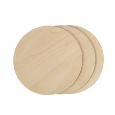 3pcs legno non finito Circles tondo aderente in legno aderenza in legno