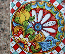 MAGNETE DA FRIGO FRIDGE MAGNET. MARMINI CON PUPI, MAPPA SICILIA, FIORI