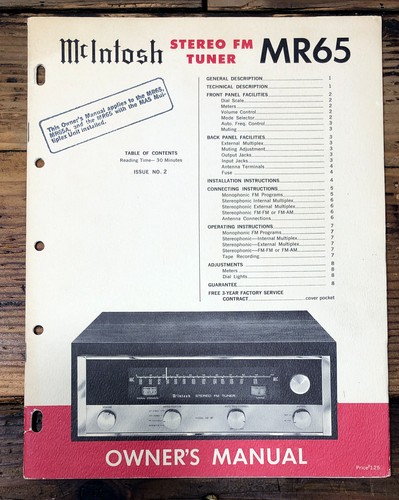 Sintonizzatore mcintosh 65 - sintonizzatore, mr-65