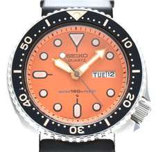 Orologio Uomo Vintage [Ecc+5] SEIKO Diver 7548-700C Quadrante Arancione Quarzo dal GIAPPONE