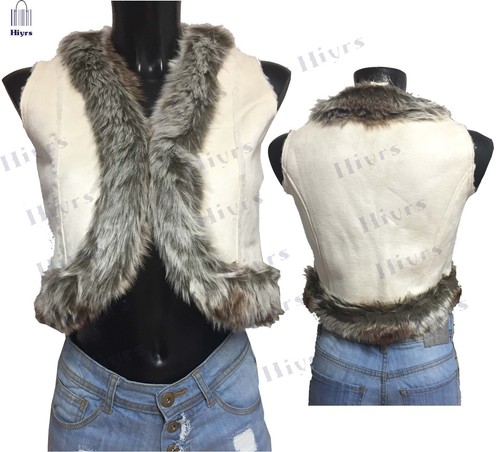 Gilet pelle donna con - gilet,