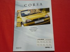 Opel Corsa B Special City Viva Edition 2000 depliant brochure depliant 11/1999