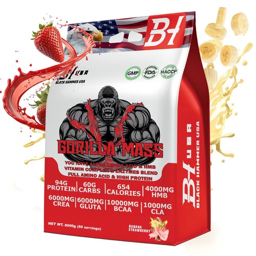 Gorilla mass gainer - 8kg, banana