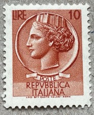 Francobollo Siracusana 10 Lire