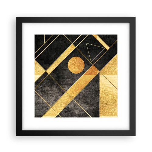 Poster 30x30cm oro nero figure - poster,