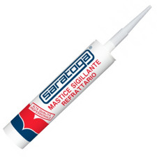 SILICONE MASTICE REFRATTARIO alta temperatura SARATOGA ml 300 bianco