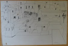 Penna a inchiostro Gabriele Mattera 1929 - 2005 Ischia 