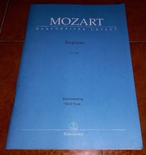 SHEET MUSIC MOZART REQUIEM KV