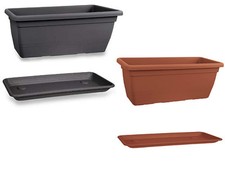 STOCK 5 pz FIORIERA CASSETTA  PLASTICA 100 CM GIARDINO TERRAZZO VASO NO RESINA