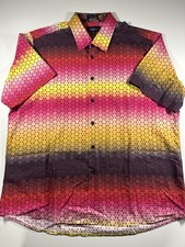 Camicia Sambuca Modern Fit Bottoni Frontali XL Multicolore Geometrica 100% Cotone