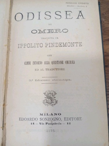 Odissea omero tradotta - odissea,