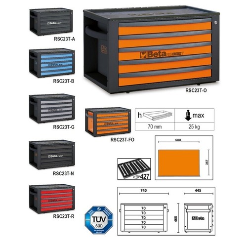 Cassettiera portautensili con - portautensili,