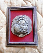  quadro con effige in ottone Padre Pio