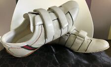 SNEAKERS  GUCCI  ORIGINALI - UOMO Tg41 PELLE BIANCO LOGO GUCCI