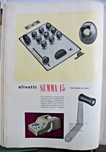 Pubblicità 1952 olivetti - pubblicità,