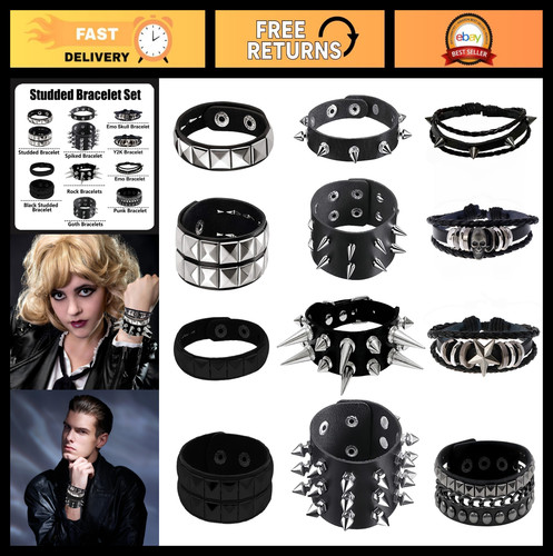 Pezzi bracciali con borchie - 12,