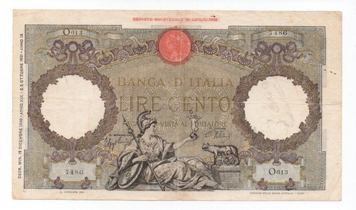 Italy 100 lire 1940 pick - 100, b