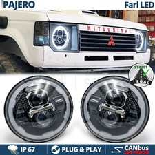 FARI Full LED Per MITSUBISHI PAJERO MK1 Luce Bianca 6500K Angel Eyes OMOLOGATI