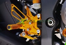 Pedane NERE arretrate regolabili KAWASAKI NINJA ZX-10R 2011 2012 2013 2014 2015