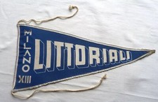 Raro drappo o pennone epoca fascista “LITTORIALI” anno 1935 dei G.U.F. di Milano