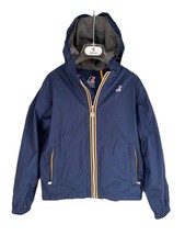 K-way giubbotto bambino tg. 8 anni blu con cappuccio