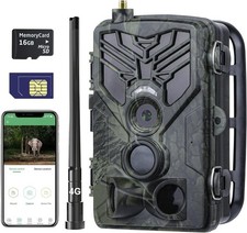 FunKind Fototrappola 4G APP 120MP 4K Fototrappola con SIM Telefonica Invio Foto