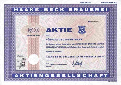 Haake beck brauerei 1985 - beck,
