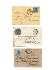 FRANCOBOLLI 3 lettere del 1800 con diversi annulli