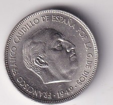 spagna - 5 pesetas 1949