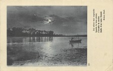 AL19-12D) CARTOLINA VERSI POESIA ARTURO GRAF BARCA PESCA VIAGGIATA FIRENZE