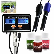 Misuratore qualità acqua monitor conducibilità PH & EC tester acquacoltura idroponica