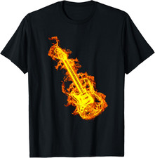 Chitarra Elettrica Sul Fuoco