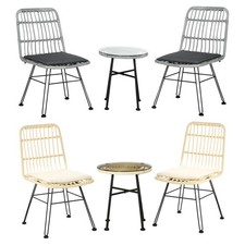 3 PCS Patio Round Wicker Woven