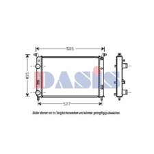 AKS DASIS Radiatore Motore Per