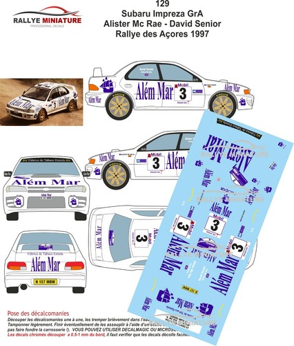 Decals ref 0129 - 1/43, subaru