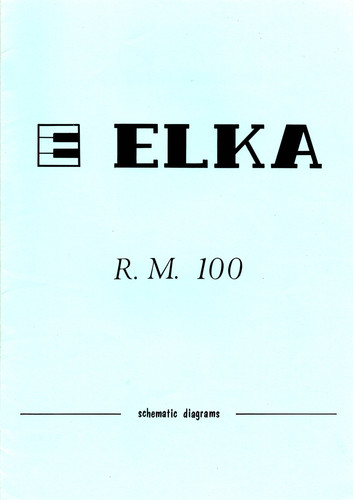 Elka 100 service manual - service,