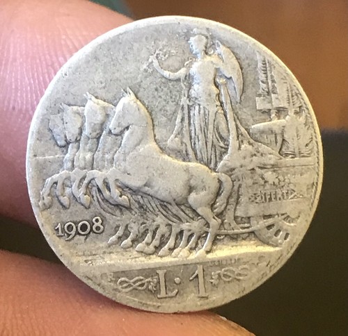 Lira 1908 rara - 1908, vittorio