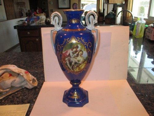 Vaso cobalto limoges con - cobalto,