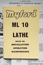 Manuale Myford ML10.      (93)