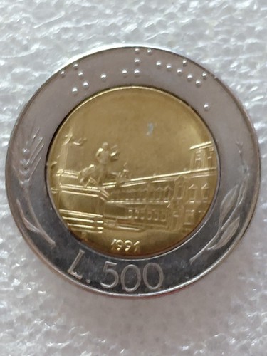 Italy 1991 coin 500 lire - italy,