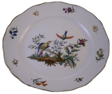 Antico 18thC Royal Vienna Porcellana Uccello Scene Piastra Porzellan Vogel